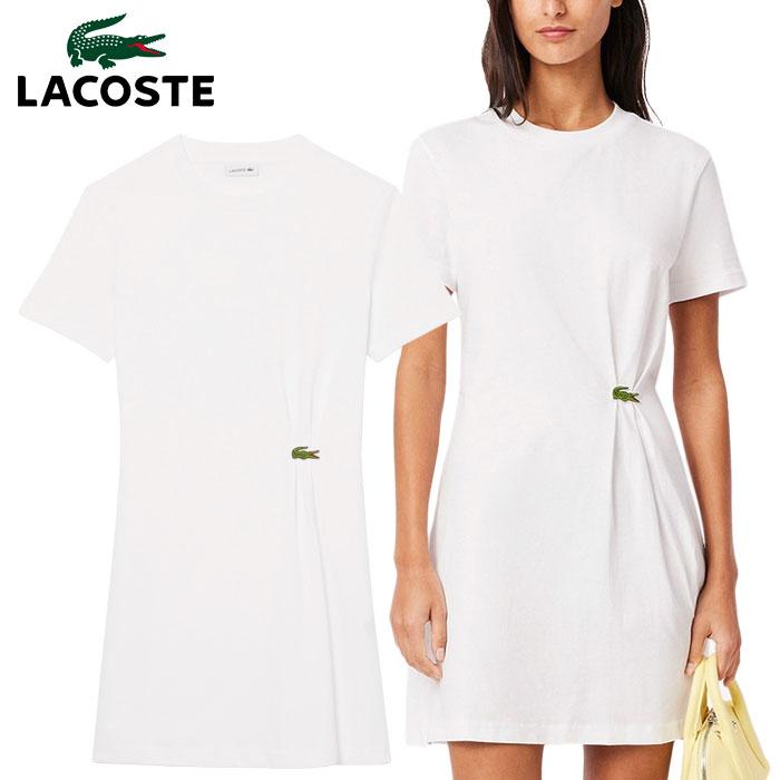 LACOSTE（ラコステ） 半袖 ワンピース ワニロゴプリーツTシャツドレス