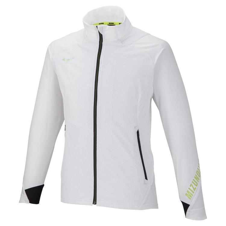 【新品未使用】Mizuno ホワイト ジップアップジャケット　ストレッチフリース MIZUNO ミズノ ハイブリッドストレッチジャケット 32MC203101