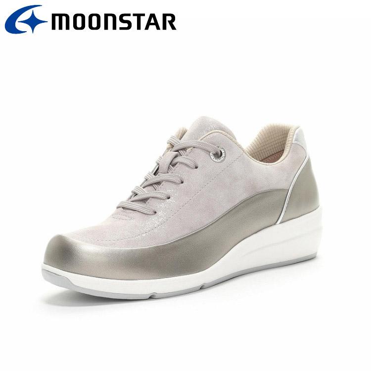 Moonstar（ムーンスター） コンフォートシューズ 革靴 SPORTH（スポルス） SP0215 【グレージュ】 42300498 レディース 女性用 介護靴 ウォーキング 婦人用 外反母趾サポートインソール ヒール高4cm 灰 22FW {SK} MoonStar（ムーンスター） SP0215 グレージュ 42300498 スポルス