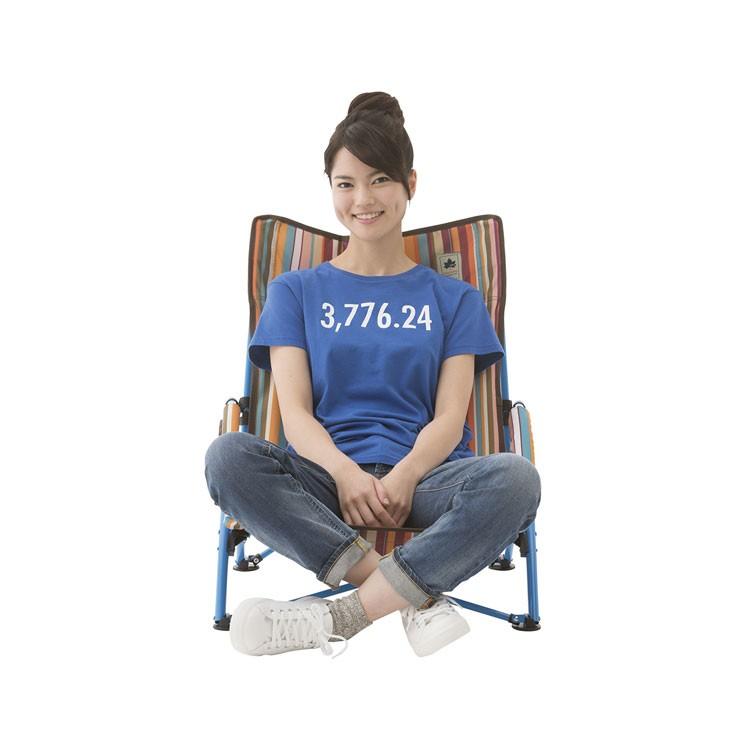 LOGOS（ロゴス） ストライプ あぐらチェア-AH(オレンジ) 73173027