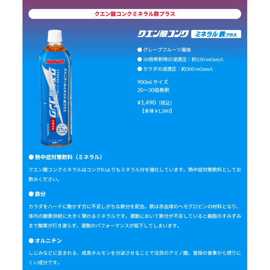 メダリスト クエン酸コンクRJ 900ml 888562 1本で約27L分