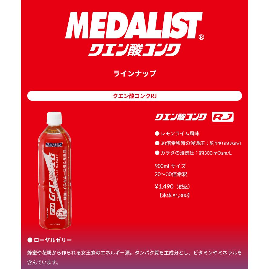 メダリスト クエン酸コンクRJ 900ml 888562 1本で約27L分