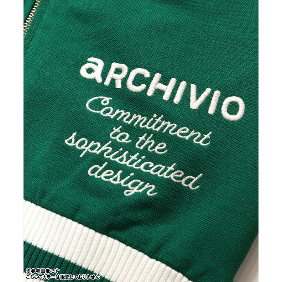 ARCHIVIO 春夏プルオーバーブルゾン archivio（アルチビオ） 春夏 ゴルフ 刺繍ニットジップブルゾン