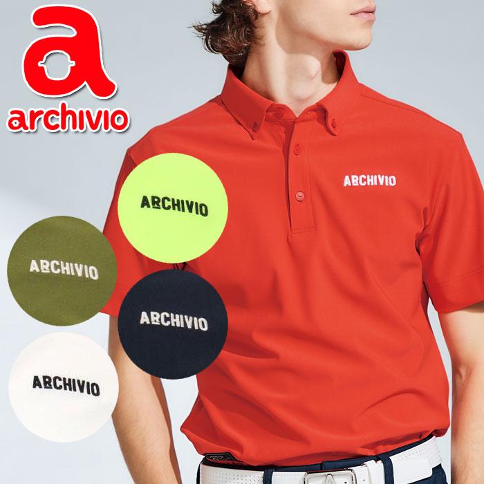 archivio アルチビオ 春夏 ゴルフ UV速乾刺繍ポロシャツ 半袖