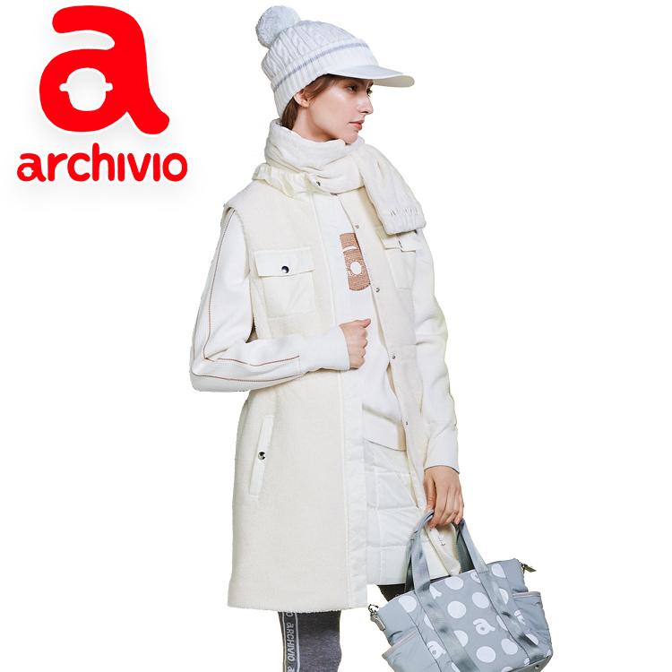 アルチビオ 秋冬 ゴルフ 蓄熱保温ボアベスト レディース A514105 archivio（アルチビオ） 秋冬 ゴルフ 蓄熱保温ボアベスト レディース