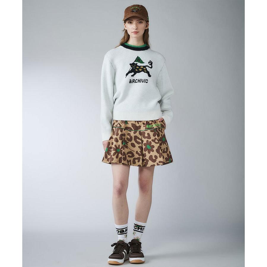 archivio（アルチビオ） 秋冬 ゴルフ 黒ヒョウジャガードニット