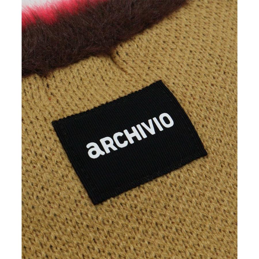 archivio（アルチビオ） 秋冬 ゴルフ 黒ヒョウジャガードニット