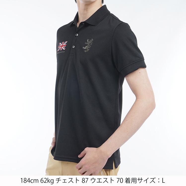 半袖ポロシャツ　ブラック　新品タグ付　サイズSですがM相当　メンズ　春夏　ゴルフ Admiral Golf（アドミラルゴルフ） フラッグ ポロシャツ メンズ 2026春