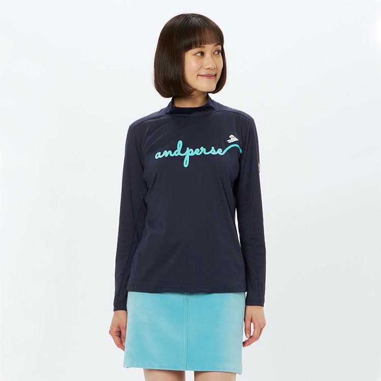 and per se（アンパスィ） マシュマロジャージー長袖モックネック