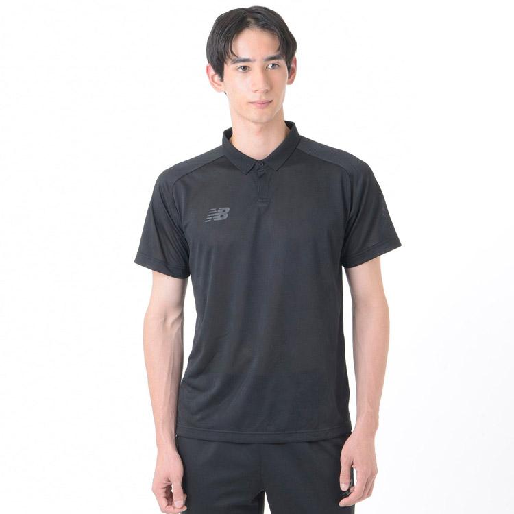 ニューバランス(New Balance) メンズ ジャガードポロシャツ AMT45216 BK(ブラック) Sサイズ New Balance（ニューバランス） Black Out Collectionジャガード