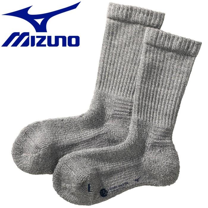 メール便送料無料 ミズノ MIZUNO アウトドア 【発熱素材】ブレスサーモ ウール 厚手ソックス 靴下  レディース B2JX970305｜ezone