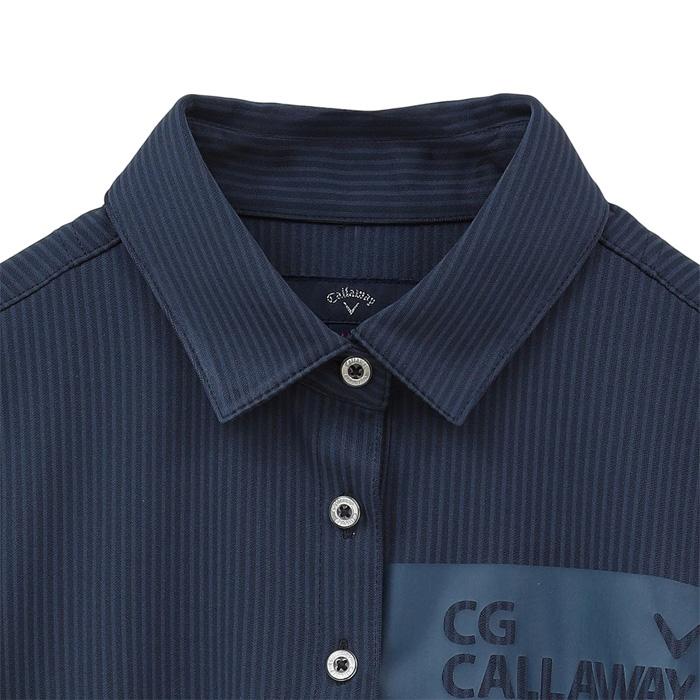 Callaway キャロウェイ ストライプジャカード半袖シャツ Callaway キャロウェイ ストライプジャカード半袖シャツ