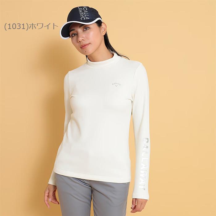 Callaway キャロウェイ メタリックロゴ長袖モックネックシャツ