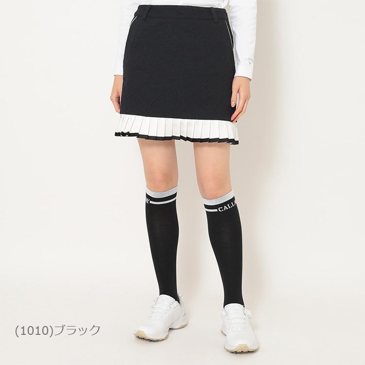 Callaway（キャロウェイ） フラワージャカード裾 プリーツスカート