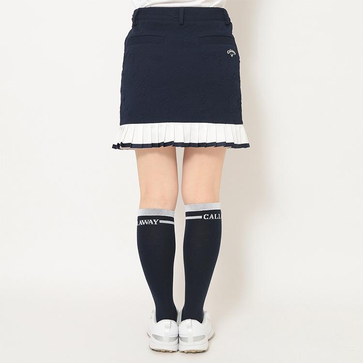 Callaway（キャロウェイ） フラワージャカード裾 プリーツスカート