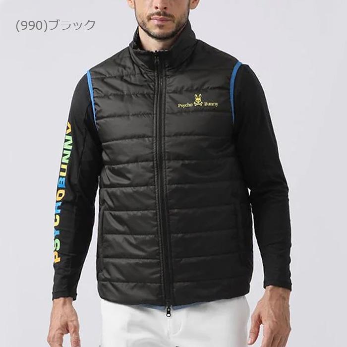 サイコバニーゴルフ サーモライト リバーシブル ベスト メンズ 2022秋冬 ゴルフウェア GF002 