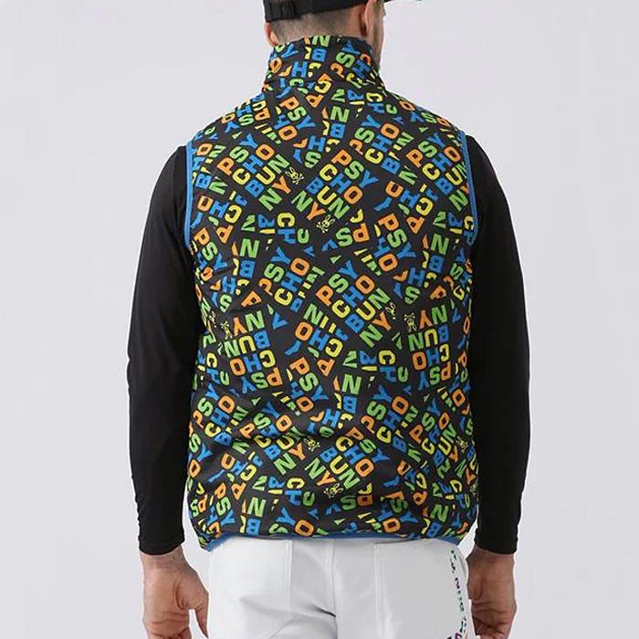 サイコバニーゴルフ サーモライト リバーシブル ベスト メンズ 2022秋冬 ゴルフウェア GF002 