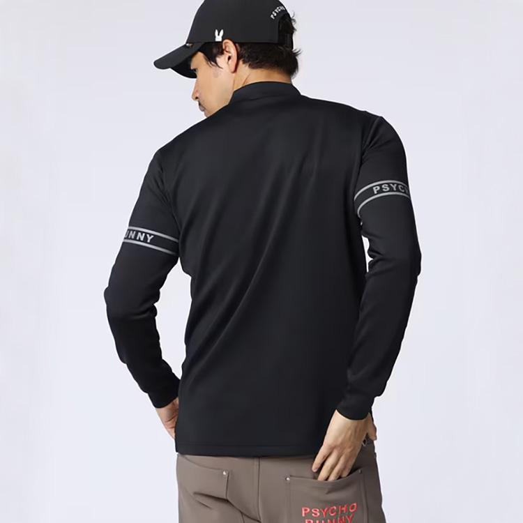 Psycho Bunny（サイコバニー） ラインスリーブロゴ モックネックT