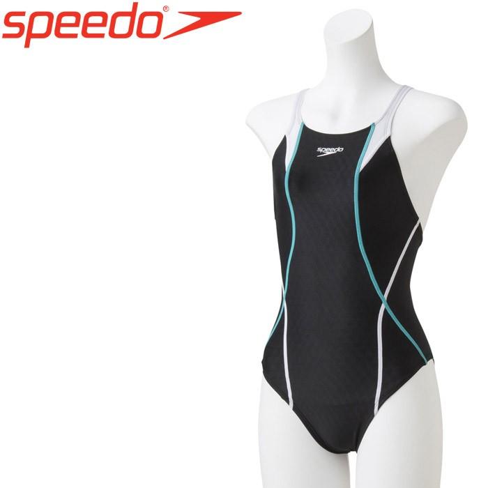 Speedo 競泳水着 ネイビー/ホワイト speedo スピード 水泳 フレックスキューブ エイムカットスーツ 競泳