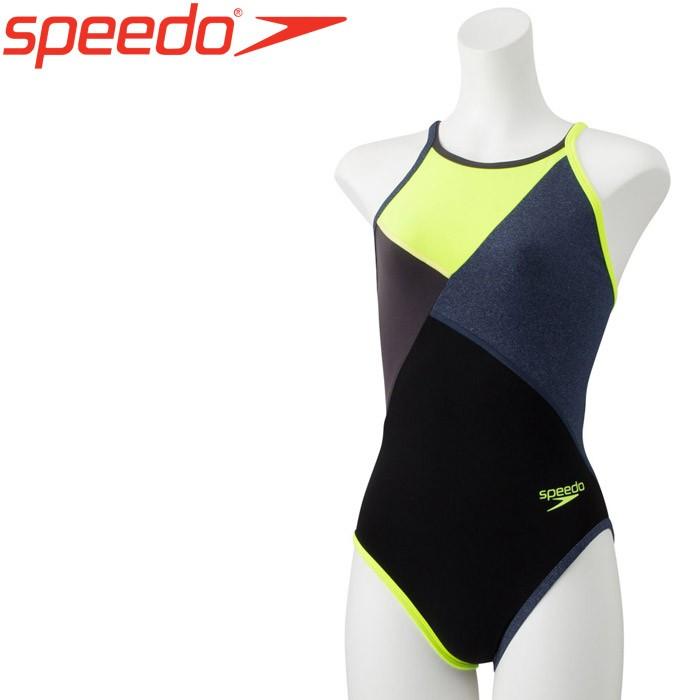 speedo スピード 水泳 カラーブロックターンズスーツ 競泳 水着