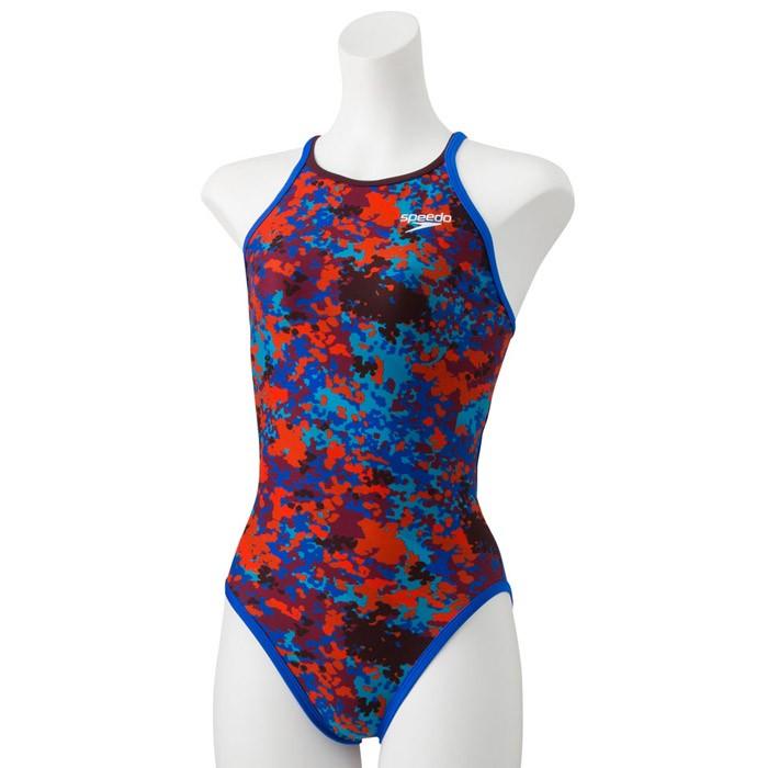 Speedo　スピード UV 撥水　水陸両用　ナイロン　リラックス　ワンピース 02_C380-432.jpg