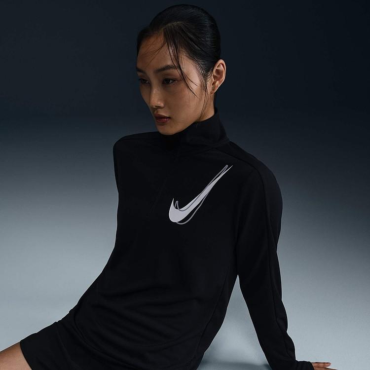 NIKE（ナイキ） ウィメンズ スウッシュ ハイブリッド ハーフジップ MID