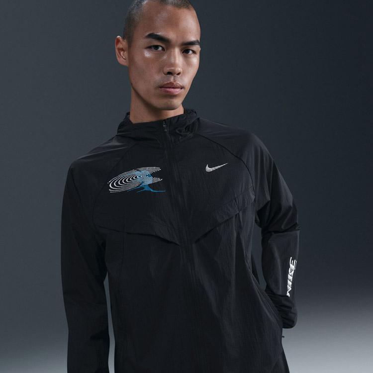 Nike UVプロテクションジャケット M ブラック Nike Stride Men's Repel UV Running Jacket. Nike ID