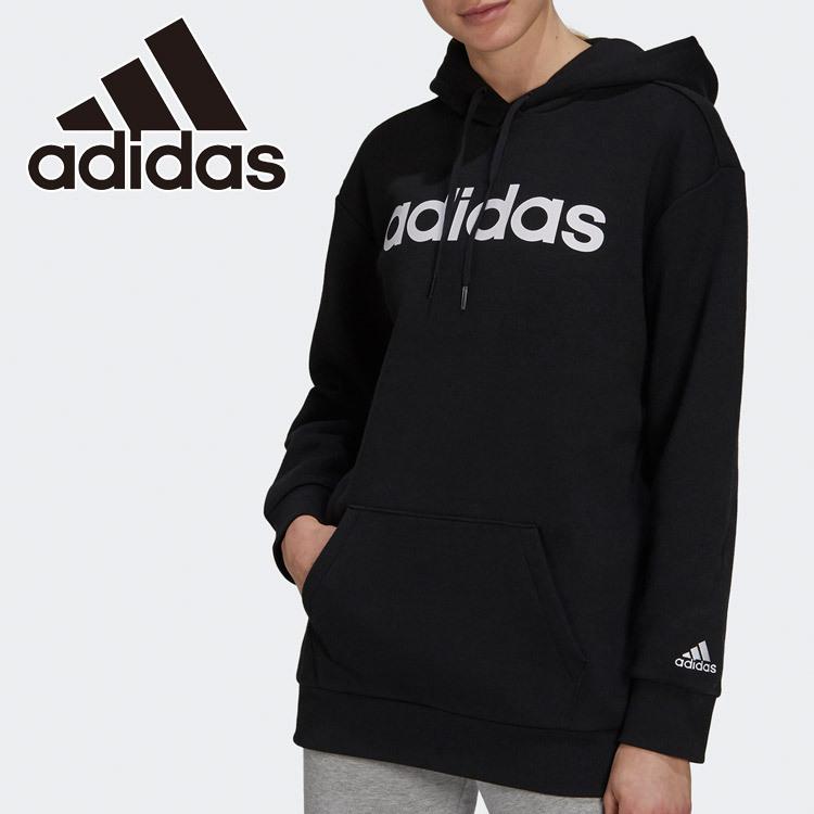 adidas（アディダス） W ESS リニア 裏起毛 スウェットパーカー IXV21