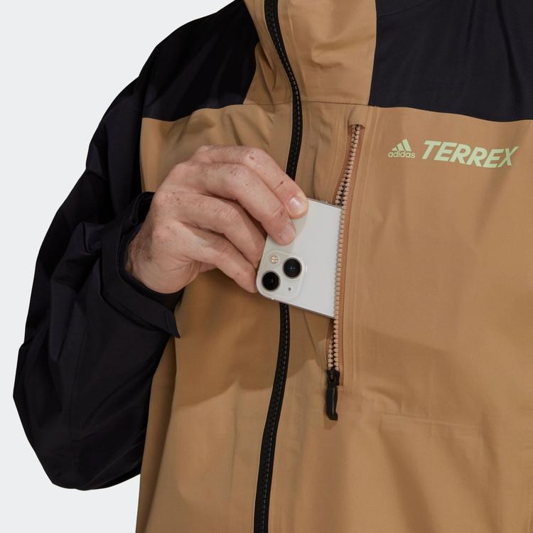 adidas TERREX スキージャケット ベージュ/ブラウン アイスピーク（ICEPEAK）（メンズ）ヒートクロス スキーウェア