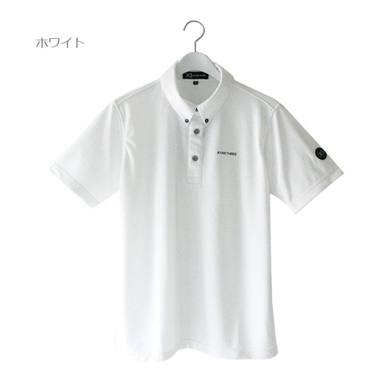KI-XXX THREE ドットエアーボタンダウンシャツ メンズ 2026春夏 ゴルフウェア KSGMP05