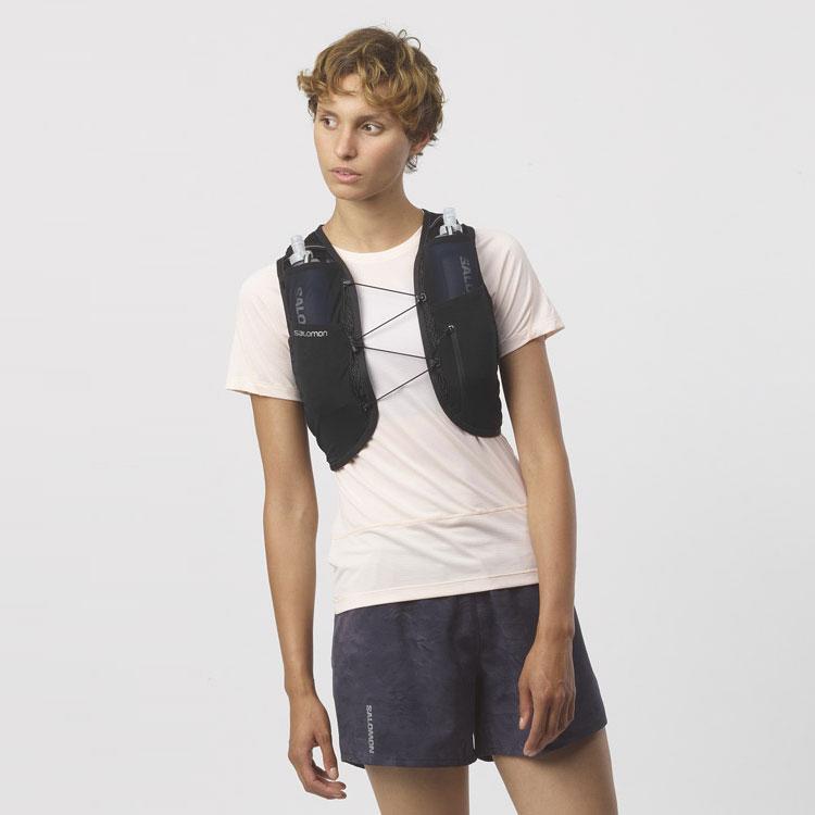 SALOMON ポイント15倍対象 サロモン ACTIVE SKIN 8 SET Black