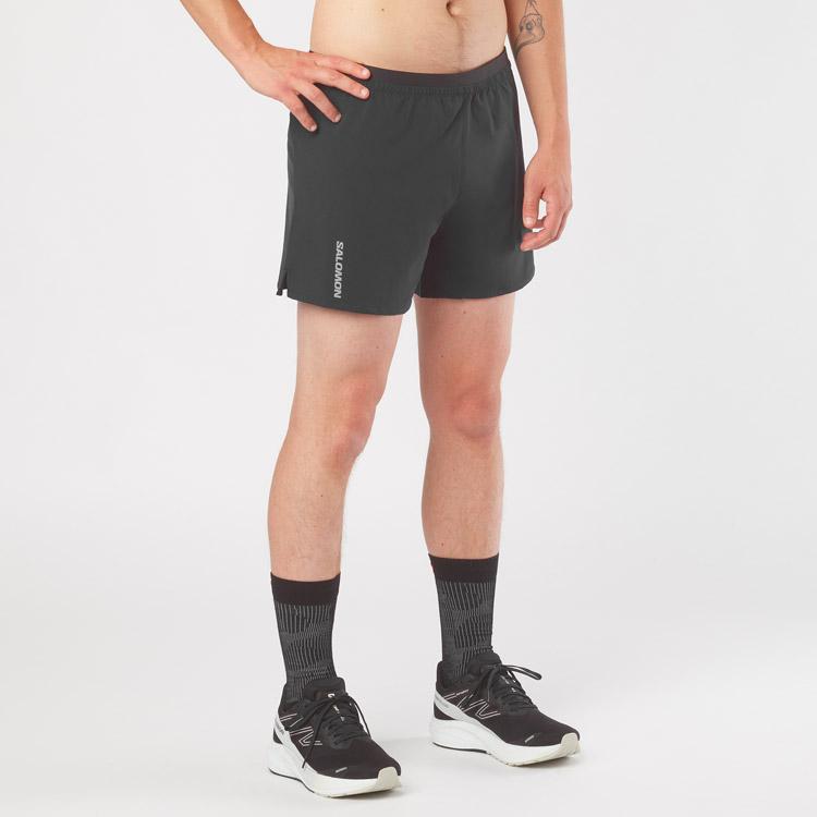 メール便送料無料 サロモン CROSS 5 SHORTS M DEEP BLACK LC1871400 メンズ｜ezone｜04