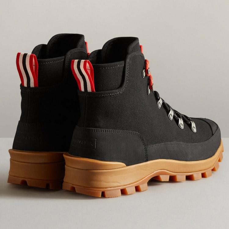 クリアランスセール HUNTER ハンター メンズ キャンバス デザート コマンド ブーツ MFS9000CNVBLK