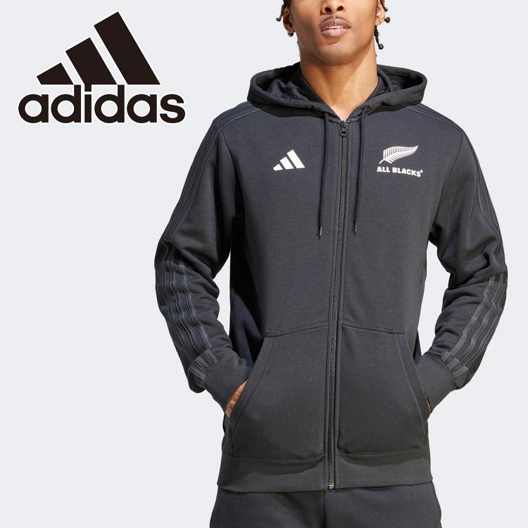 adidas（アディダス） M RUGBY ALL BLACKS 3ストライプス フルジップ