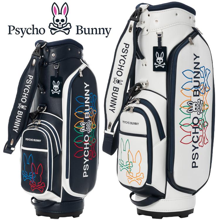 サイコバニーカートキャディバッグ メンズ レディース 9型 2026年モデル Psycho Bunny（サイコバニー） サイコバニーゴルフ LOGOART キャディ