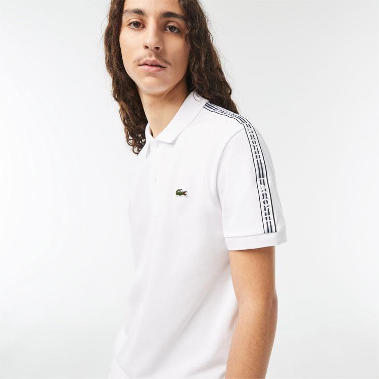 LACOSTE（ラコステ） 鹿の子地ポロシャツ ショルダーテーピング メンズ