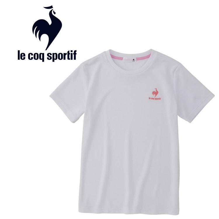 メール便送料無料 ルコック スポルティフ le coq sportif  エコペットショートスリーブシャツ 半袖 レディース QMWTJA30Z-WHT｜ezone