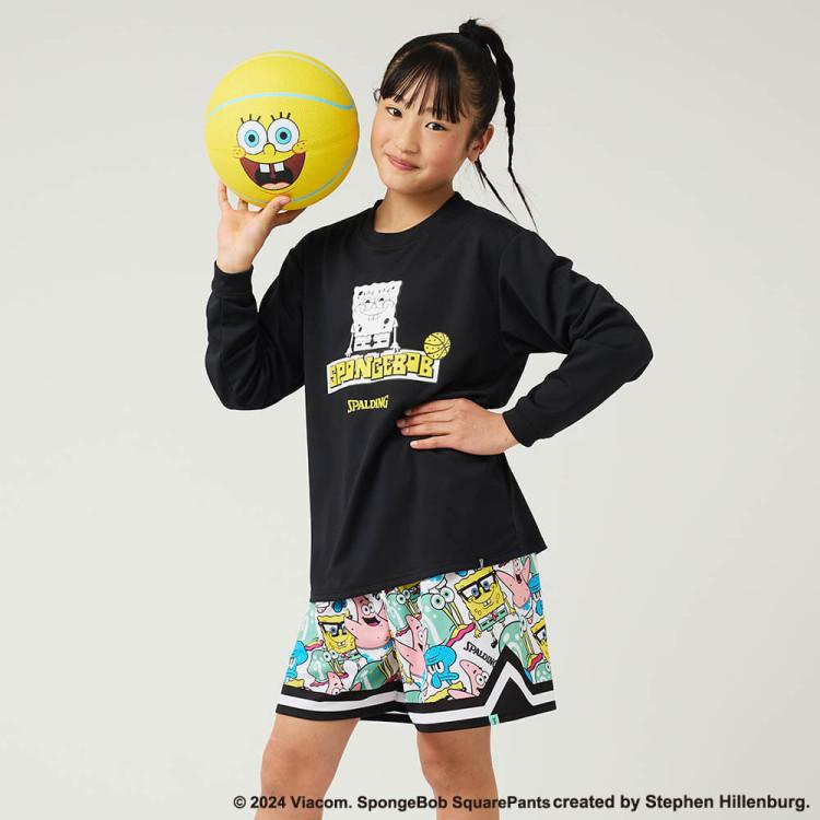 スポルディング] ジュニア ロングスリーブ Tシャツ レッツ プレイ