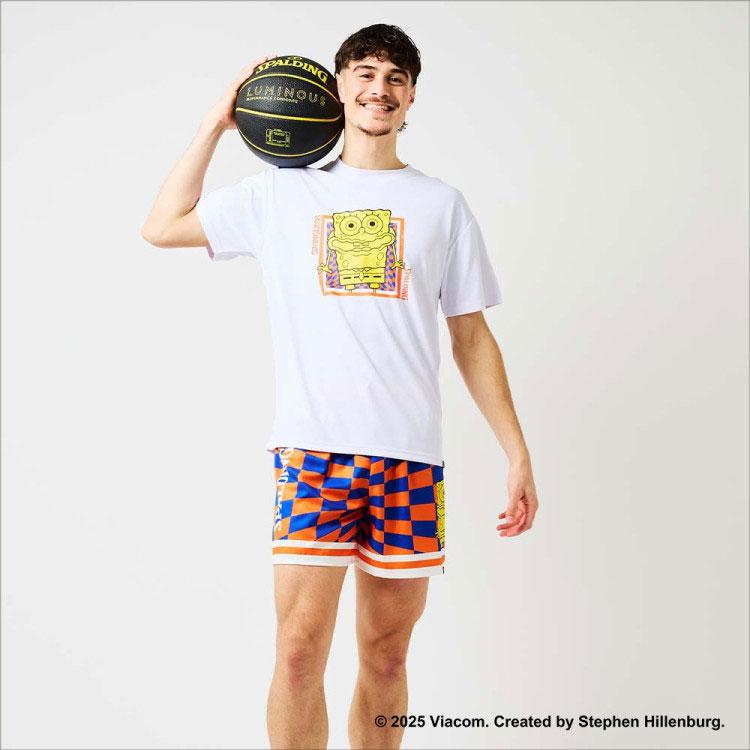 SPALDING（スポルディング） BASKETBALL 布帛ショーツ スポンジ・ボブ