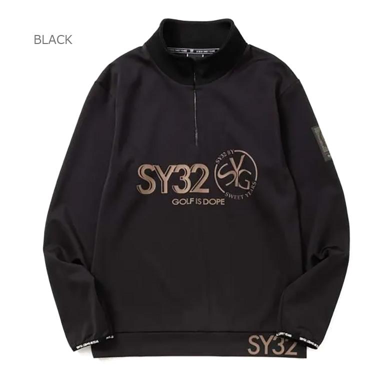 SY32ゴルフ⛳️ダブルラッセルハーフジップ　メンズサイズL SY32 by SWEET YEARS ゴルフウェア メンズ ハーフジップトレーナー
