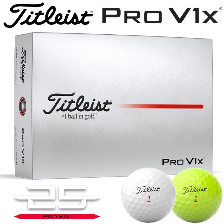 ※ (3箱) 2025 TITLEIST Pro V1x ゴルフボール　12球入 2025 Titleist Pro V1x Golf Balls | Custom Imprint – Golftees.com