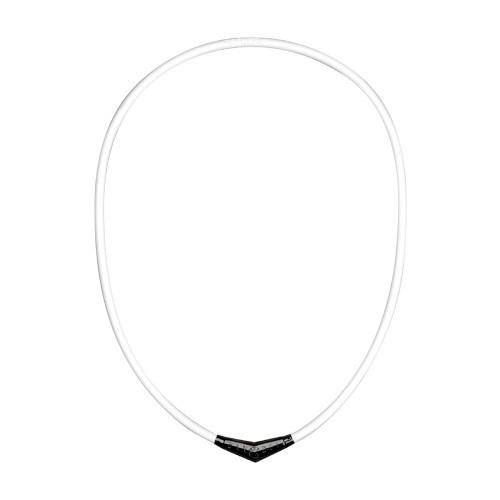 バンデル ネックレス Titanium Rubber Necklace White×Black｜ezone｜03