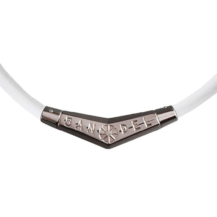 バンデル ネックレス Titanium Rubber Necklace White×Silver｜ezone｜02