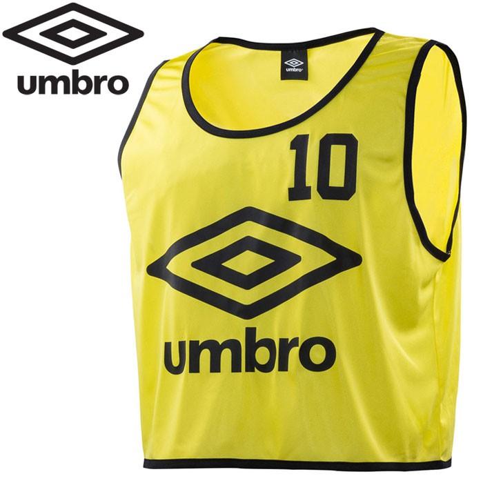 アンブロ　UMBRO ビブス　大人用　10枚セット　収納袋入り　オレンジ umbro（アンブロ） サッカー ビブス ゼッケン ストロングビブス(10枚