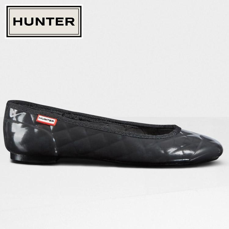 期間限定3点以上購入で15%OFFクーポン クリアランスセール HUNTER ハンター オリジナル グロス キルテッド バレリーナ WFF1025RGL-BLB レディース シューズ 靴