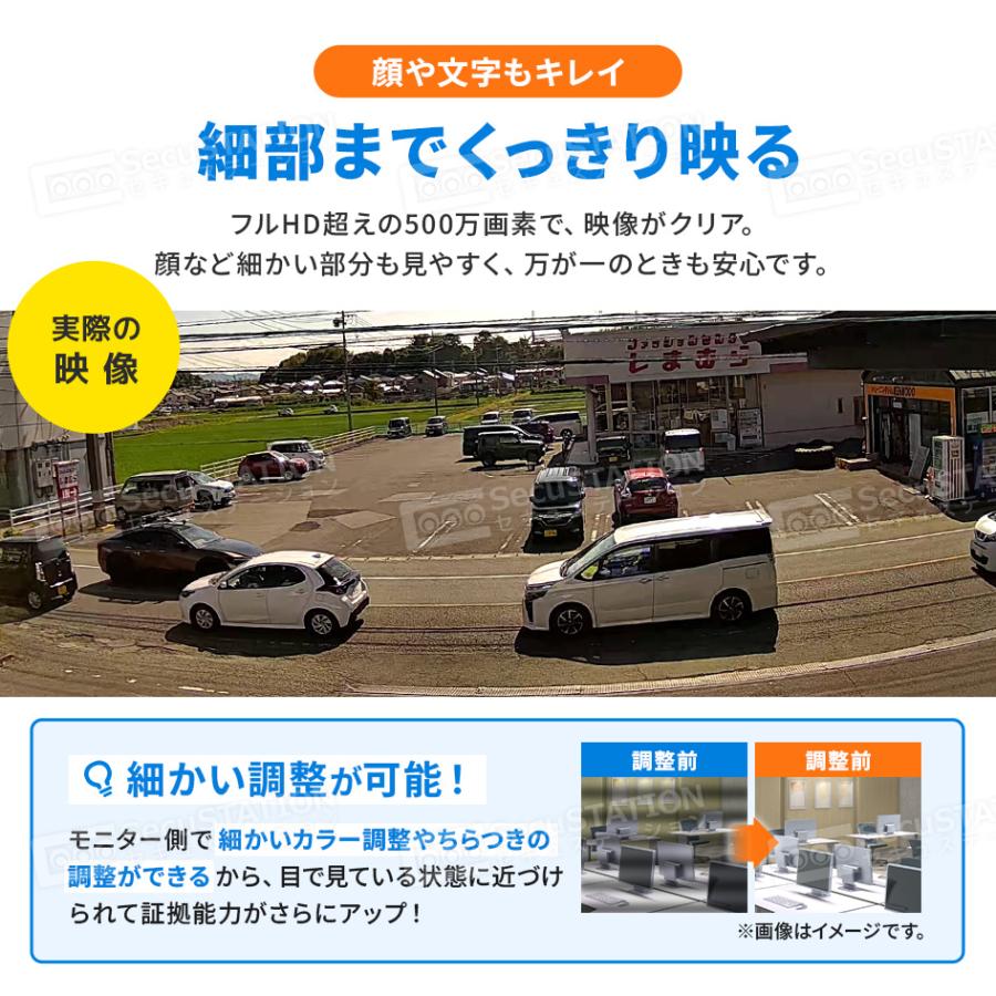 SecuSTATION 防犯カメラ 屋外 セット 家庭用 ワイヤレス wif モニター