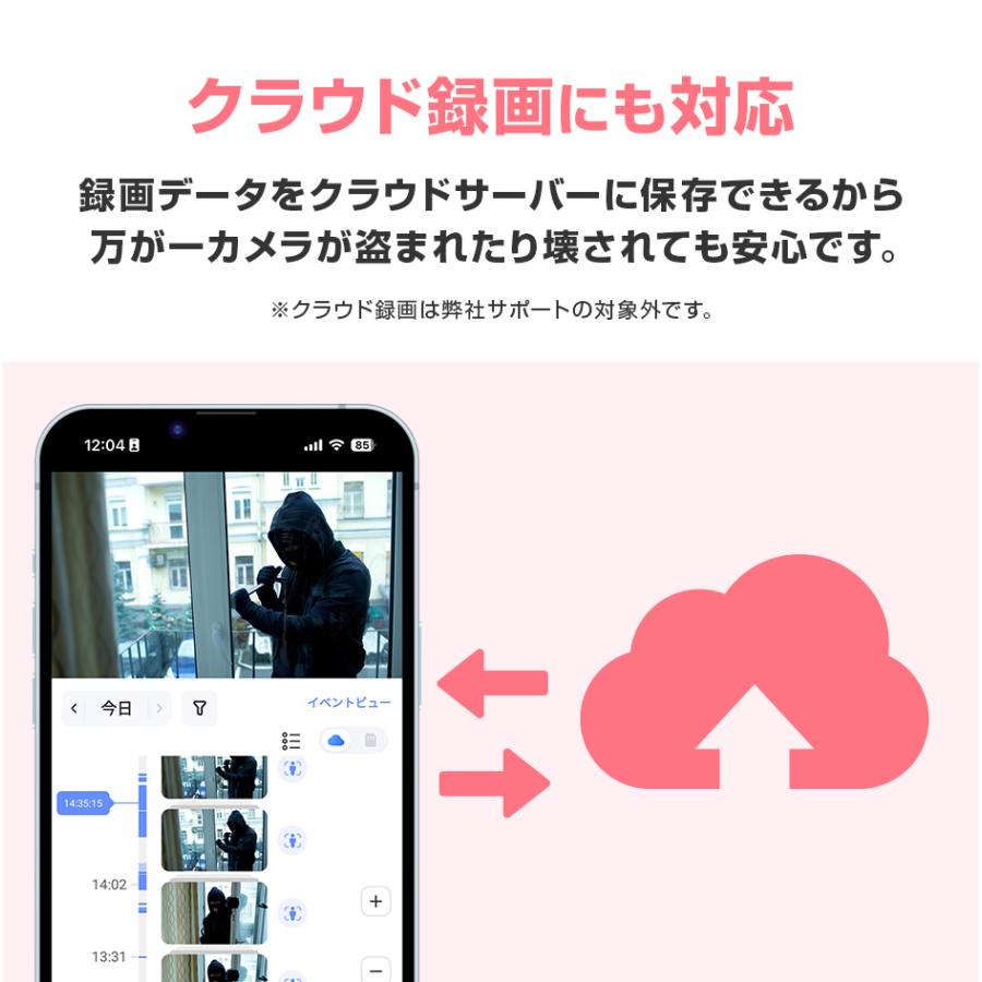 EZVIZ 見守りカメラ ペットカメラ ベビーモニター 犬猫 家庭用 スマホ 遠隔操作 ワイヤレス 夜間撮影 動作検知 屋内 H6c Pro 2MP 4MP | EZVIZ | 15