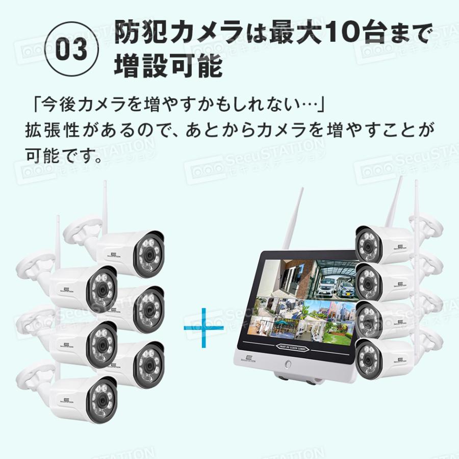 防犯カメラ 監視カメラ 1〜10台 モニター セット 屋外 家庭用 ワイヤレス wifi リピーター機能 最大8TB 録画 ドーム型 屋内 DN83K｜ezviz｜11