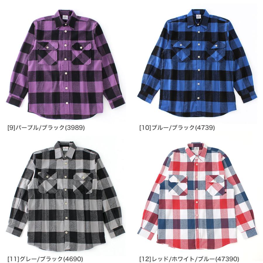 ROTHCO ロスコ シャツ 長袖 ブロック チェック柄 メンズ USA ROTHCO ロスコ シャツ 長袖 ブロック チェック柄 メンズ USA