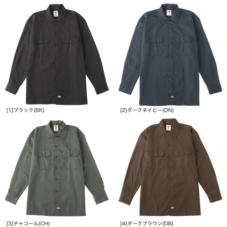 83956  ディッキーズ　長袖シャツ　ブラウン　M 83956 ディッキーズ 長袖シャツ ブラウン M - メルカリ